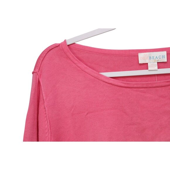 NWT Belle Beach Kim Gravel Blouse Size 3X Pink Yellow Colorful Cotton Stretch - Picture 4 of 11